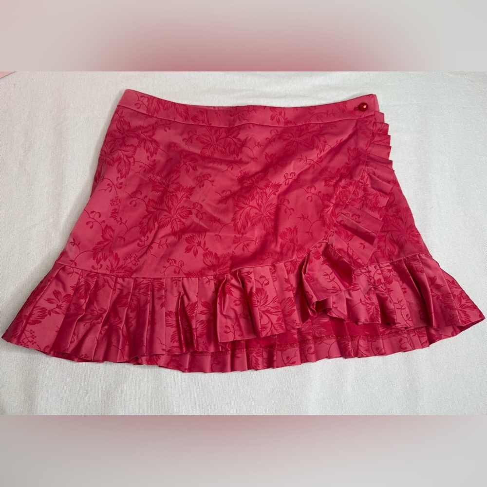 Guess Pink Ruffled Mini Skirt